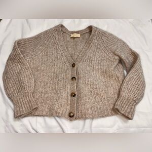 Women's Tan Sweater Cardigan